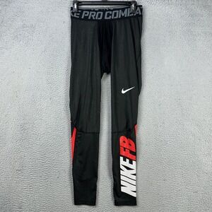 Nike Pro Combat Mens Football Compression Legging Pants Large Black Carbon Fiber